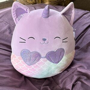 Squishmallows Lavender Cat Unicorn Plush